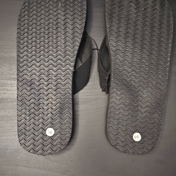 PR Soles Active Recovery Acupoint Flip Flops Black Sandals Size Large 9M-10W - Picture 4 of 5